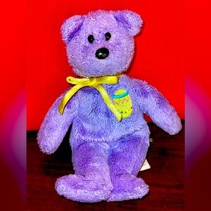 Vintage Ty Beanie Babies Basket Beanies Eggs III the Bear. No Swing Tag